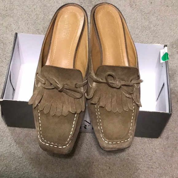 franco sarto fur mules